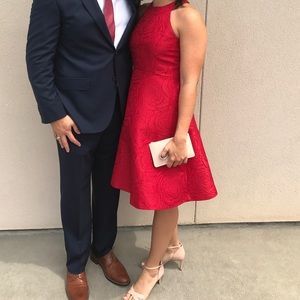 Calvin Klein A-Line Rose Red Dress